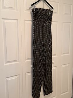 Strapless sequin patterned jumpsuit - Large