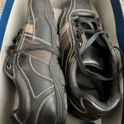 American Eagle Mens Brown Leather Comfort Shoes Sneakers Size 7.5W Memory Foam