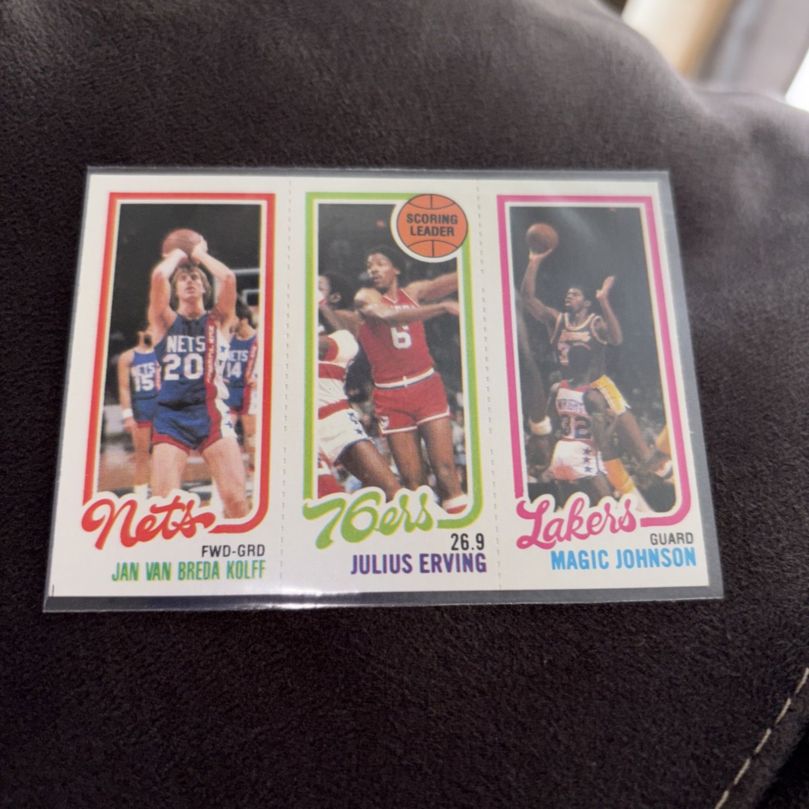 1980-81 Topps - Magic Johnson, Julius Erving, Jan Van Breda Kolff #139-174-162