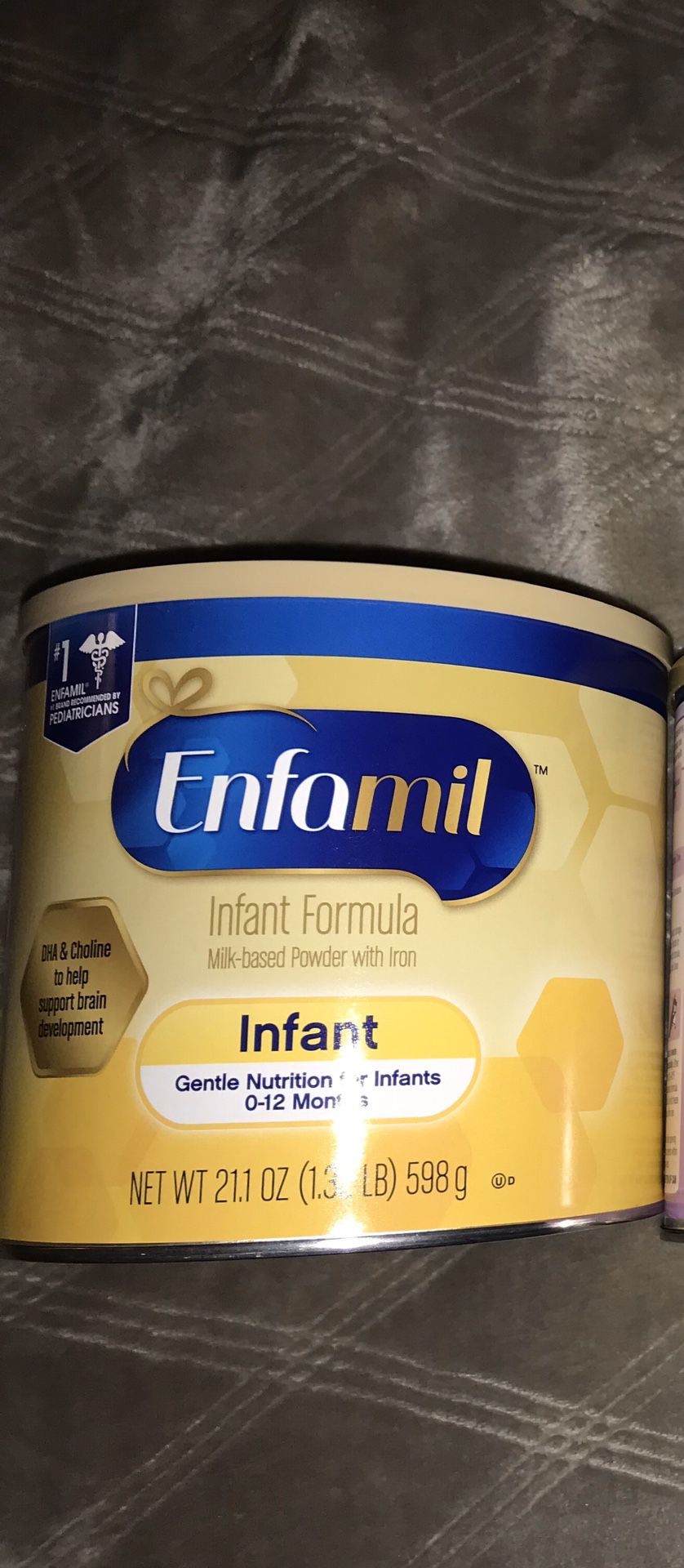 Big can of yellow enfamil