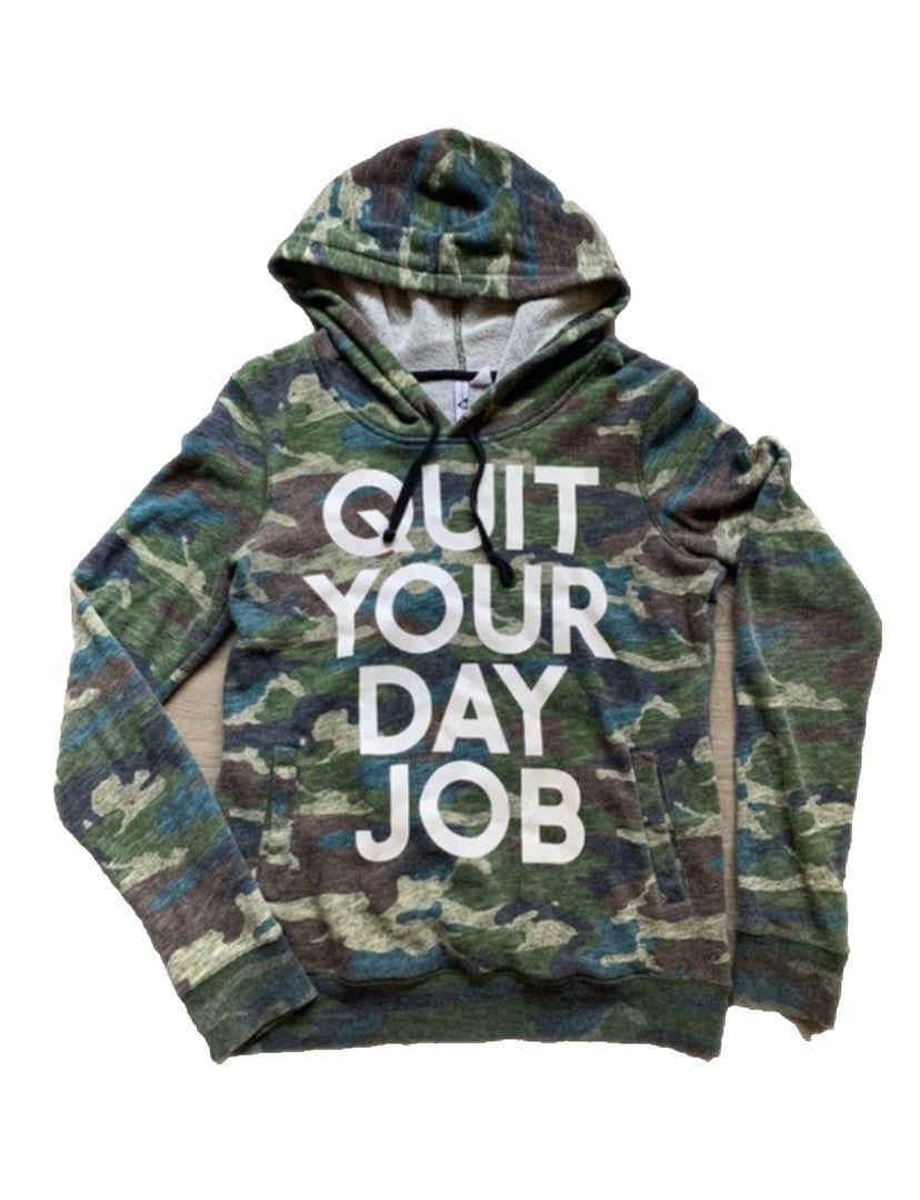 Camo Green Hoodie Sweater Sweatshirt Medium