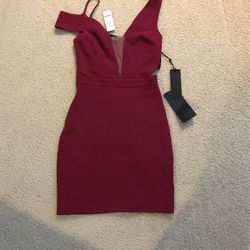 Bebe X Naven Womens Deep V Off Shoulder Dress Robe Size 0