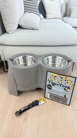 Elevated Dog Feeder with Two Stainless Steel Bowls
