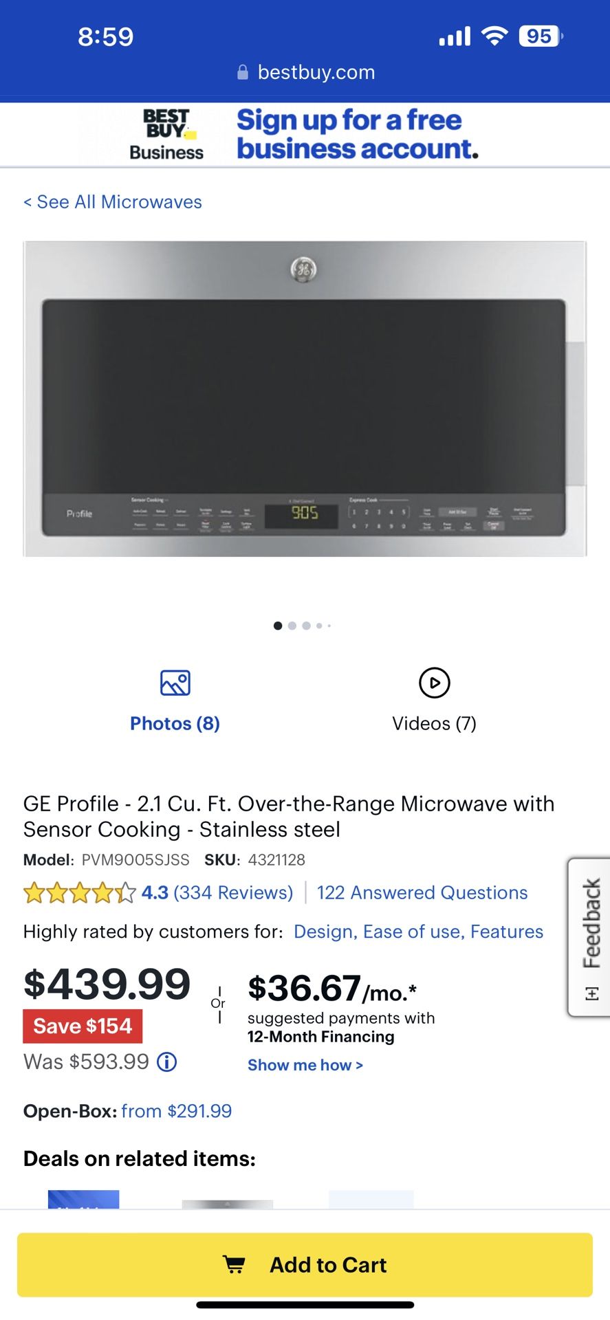 Over Range Microwave