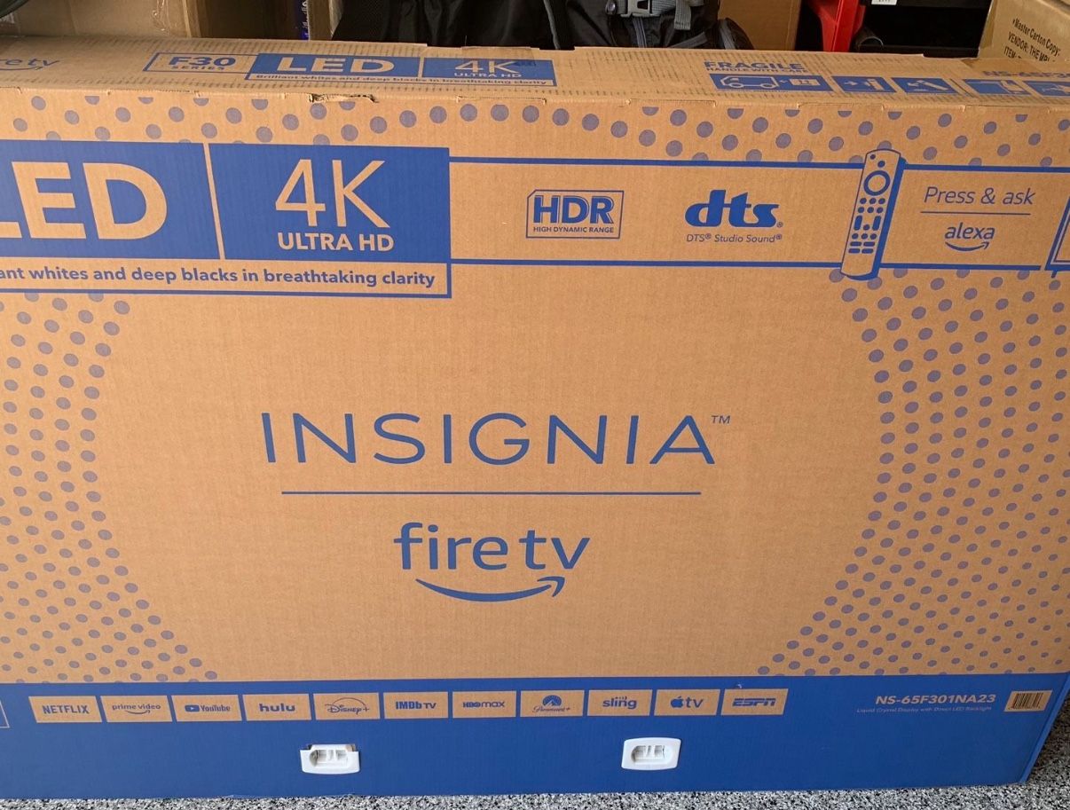 4K Insignia 65” LED TV…