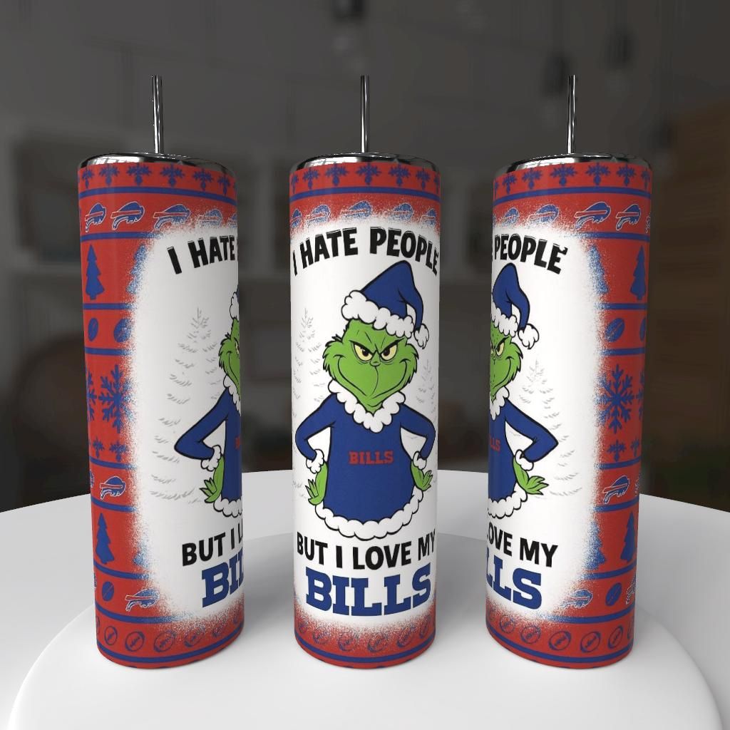 Buffalo Bills Football Grinch Christmas Holiday Tumbler