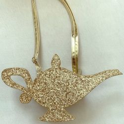 Disney Aladdin Genie Lamp Bag Purse Crossbody Gold Sparkle Glitter