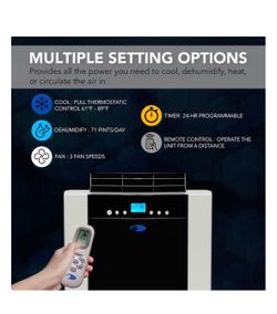 Whynter - ARC-14S 14,000 19,500 BTU SACC) BTU Dual Hose Cooling Portable Air Conditioner up to 500