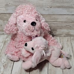 Unipak Pink Dog Plush Lot of 2 Ganz Stuffed Animal Toys