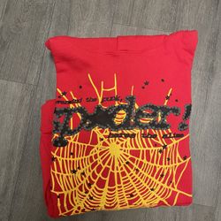 Red n orange spider hoodie 