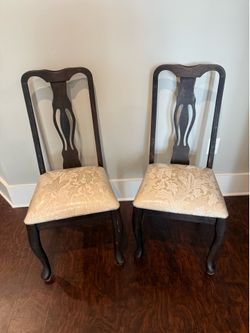 Solid Wood Dining Chairs (Set of 2)