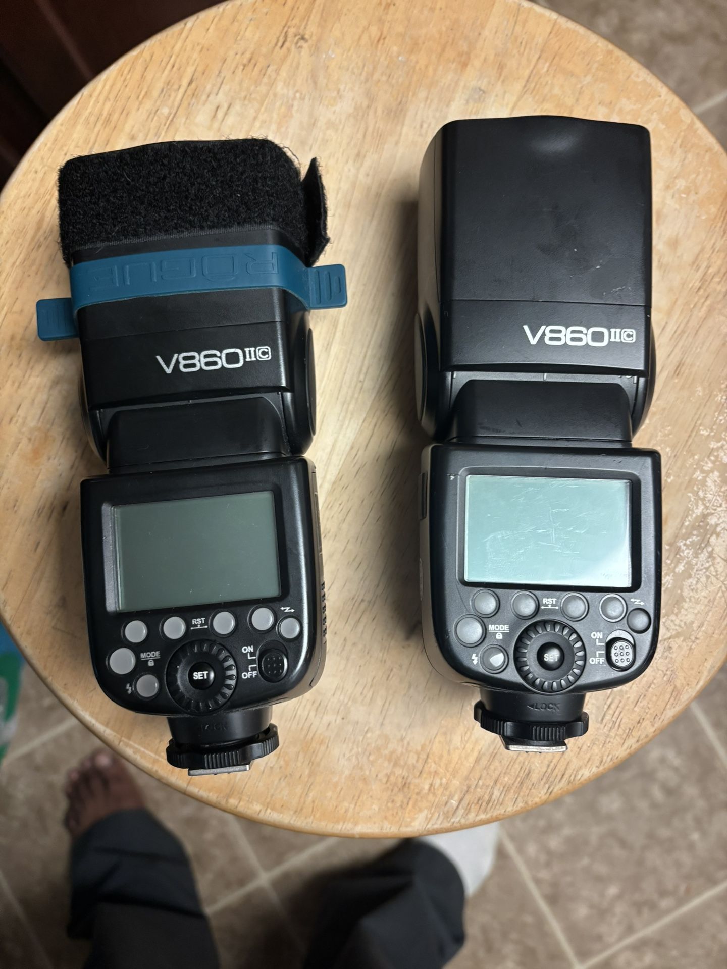Two Godox V860II Speed lights