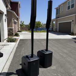 EV Evolve 50 Column Speakers (Pair) w/ Covers – Clean, Ready to Gig