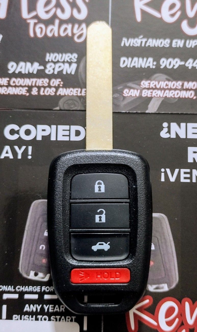 $100 in Pomona/Upland | 2013-22 Honda Head Key & Remote Copy (CRV, Crosstour, Pilot, Accord, Fit, Civic, HRV)