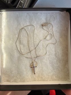 Sterling silver cross and chain