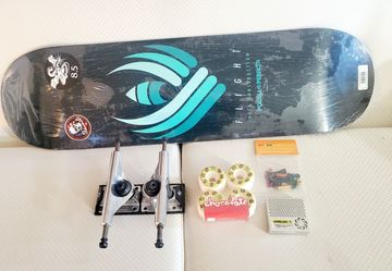 Brand New Powell Peralta Flight 8.5" Complete Skateboard Setup – Silver / Chocolate
