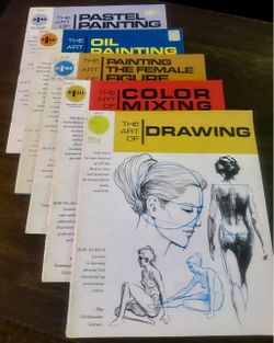 Huge Vintage Art Instruction Book Lot of 47 - Walter Foster, Grumbacher Library, Andrew Loomis - How to Draw Paint Figure Cartooning Estate Collection
