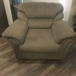 Chair w/Nailheads-Microfiber