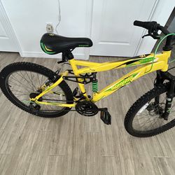 Kids yellow, mongoose bicycle