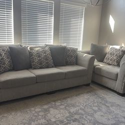 6 seat gray  living room set