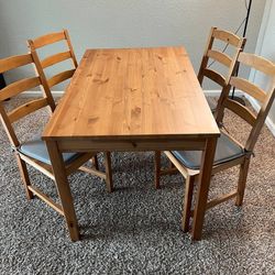Dining Table With 4 Chairs From Ikea
