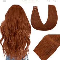 Copper Red Genius Hair Extensions. 22” Length