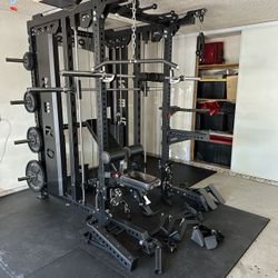 Smith Machine 500 | Adjustable Bench | 245lb Cast Iron Olympic Weights | 7ft Olympic Bar | Fitness | Gym Equipment | FREE DELIVERY/INSTALLATION 🚚 🛠️