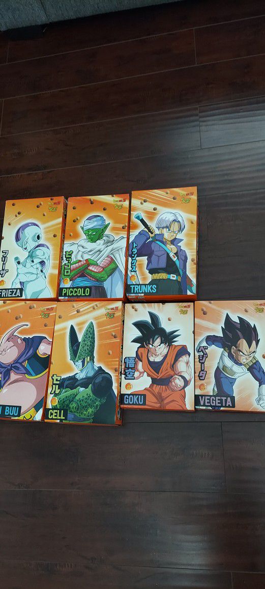Limited Edition Reese’s Puffs Dragonball Z All 7 Collectors Unopened Cereals