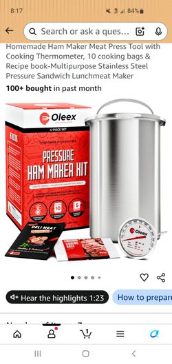 Meat Press Tool with Cooking Thermometer