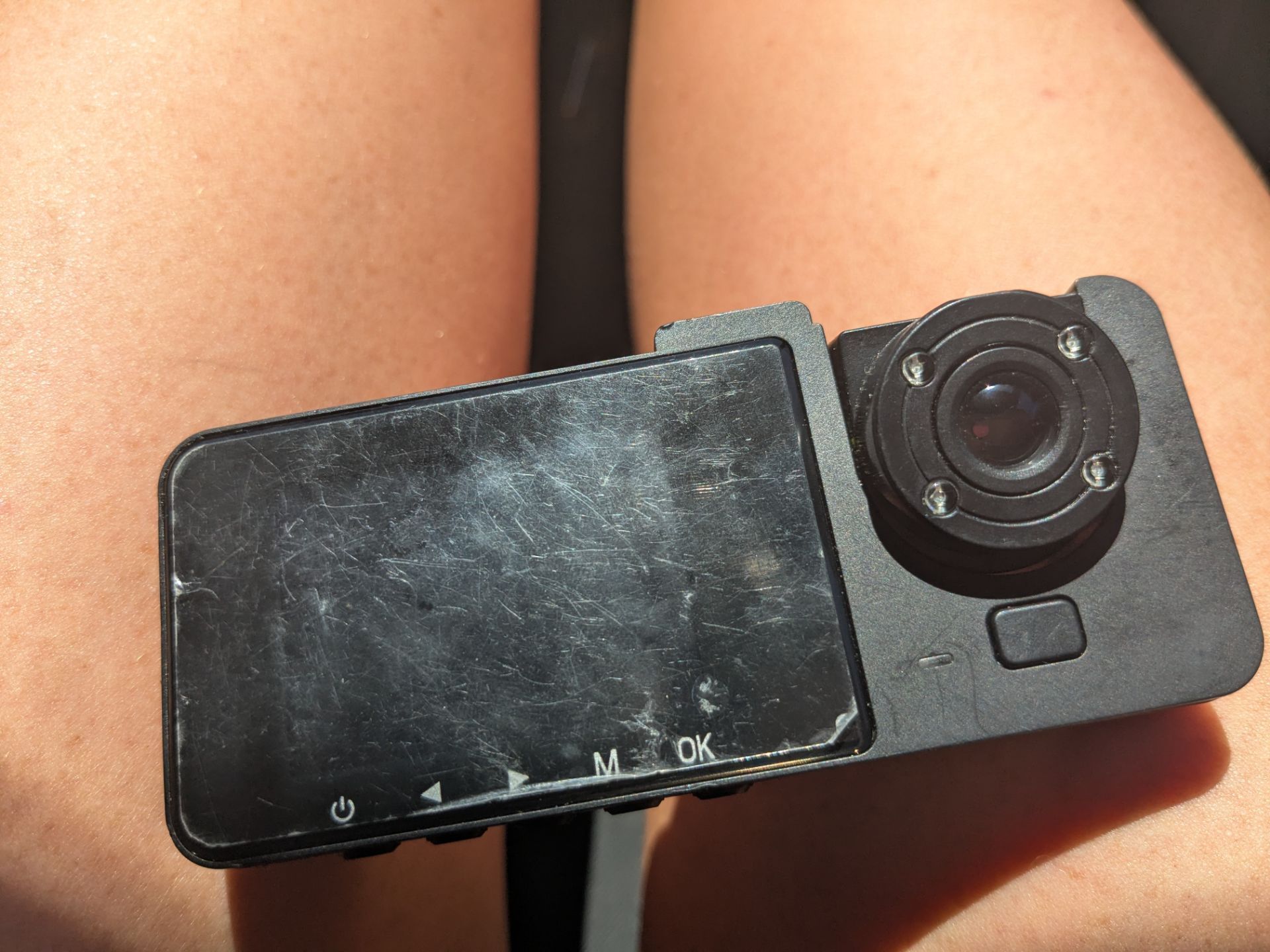 Y15 3-Lens Car Dash Cam, a "triple-channel" system that records the front, rear, and interior cabin simultaneously.