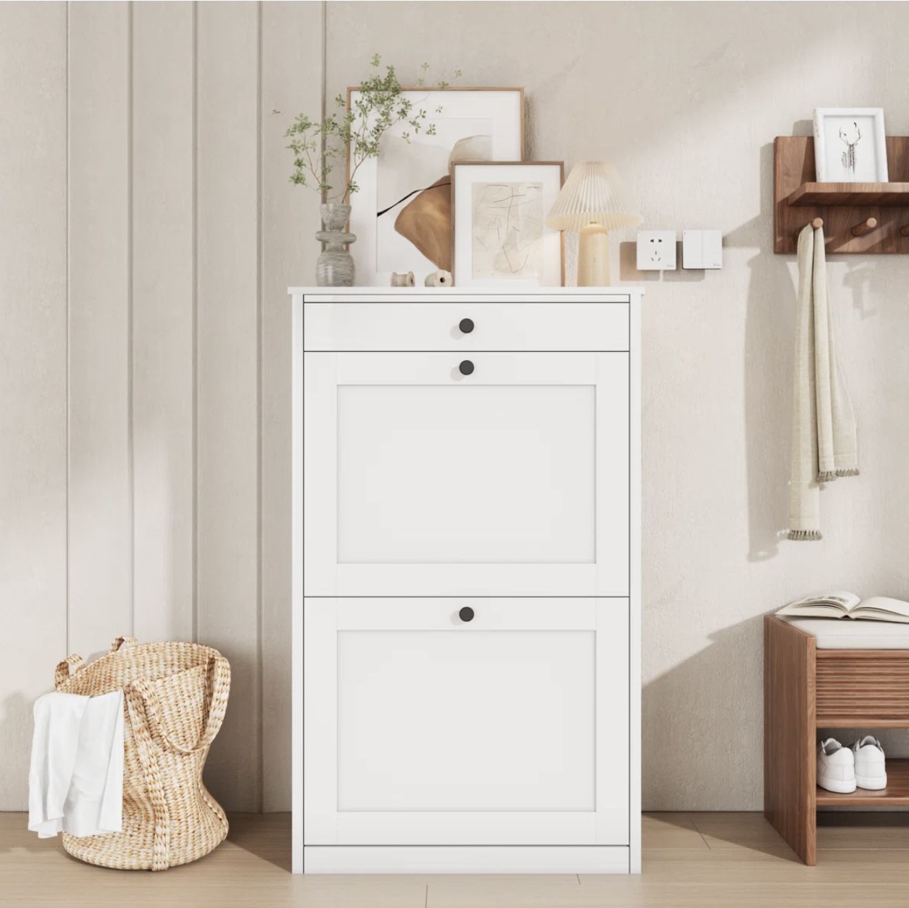 White Shoe Cabinet