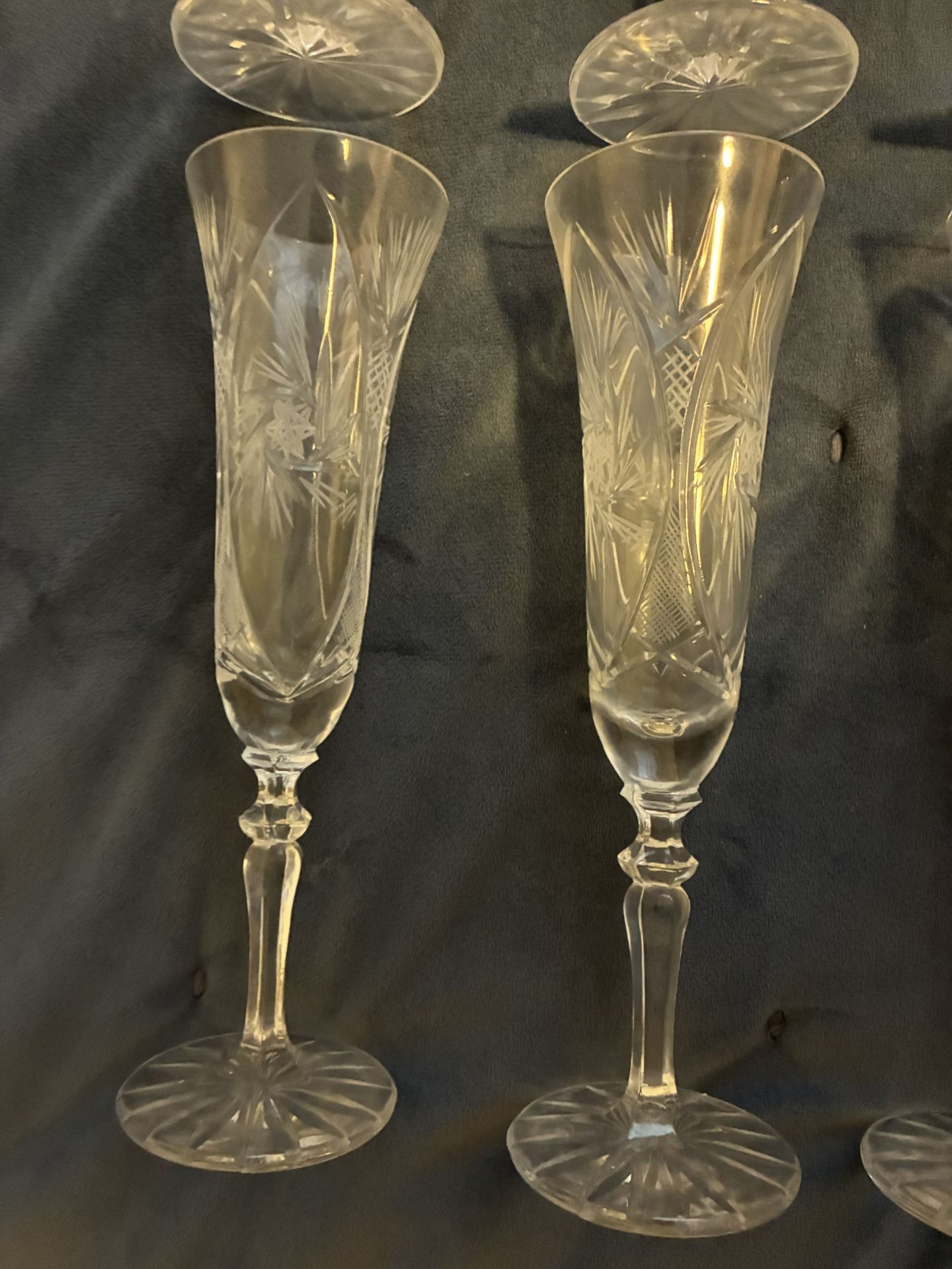 Antique Bohemian Crystal Glasses 