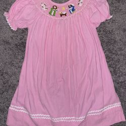 Girls Adorable Smocked Nativity Dress