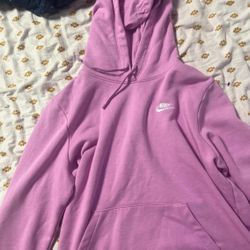 Nike pink/purple pull over hoodie