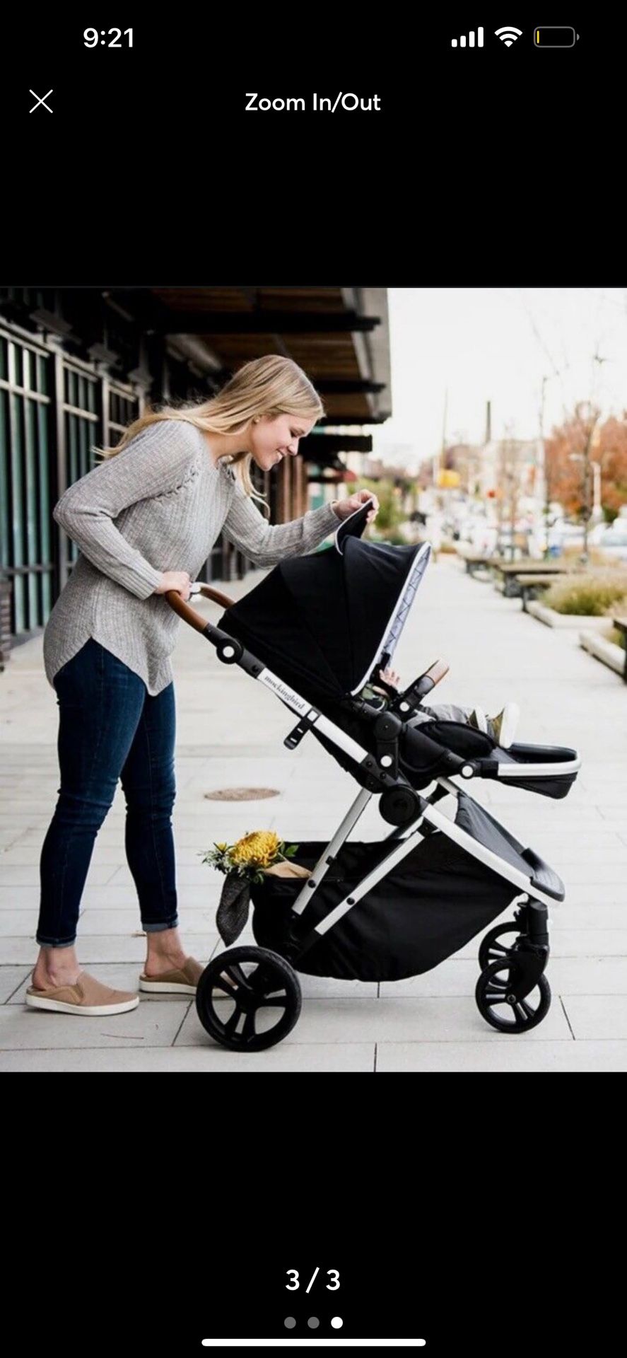 New New Mockingbird Single-to-Double Stroller 2.0-Sea Windowpane Black/Silver