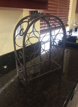 Wrought iron wine rack