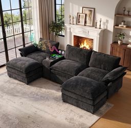 NEW Couch w/ Built-In Sound System & Wireless Charger — $500 OBO!!