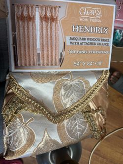Glory Home Design Hendrix Jacquard Window Panel with Valance