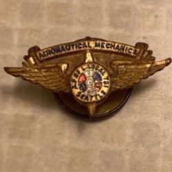 Rare Vintage Seattle Local 751 Union Lapel Hat Pin - Aeronautical Mechanics Complete