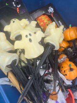 Halloween Ghost & Pumpkin Pathway Stake Lights