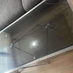 Glass coffee table