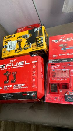 Milwaukee & Dewalt drills