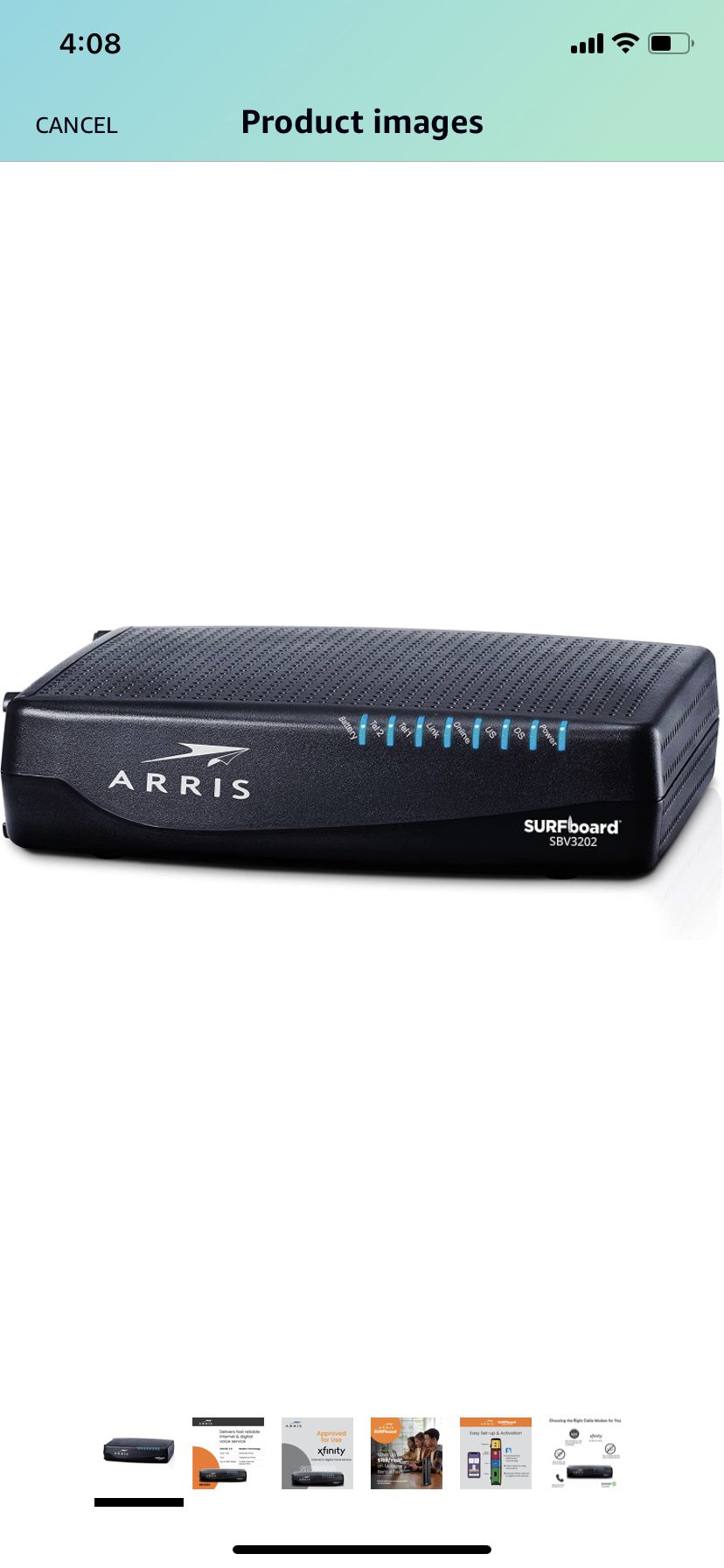 ARRIS SURFboard SBV3202 DOCSIS 3.0 Cable Modem | Comcast Xfinity Internet & Voice | 1 Gbps Port | 2 Telephony Ports | 800 Mbps Max with Xfinity Intern
