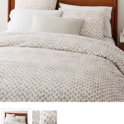 West Elsa Organic Stamped Dots Full/queen  Bedding Set