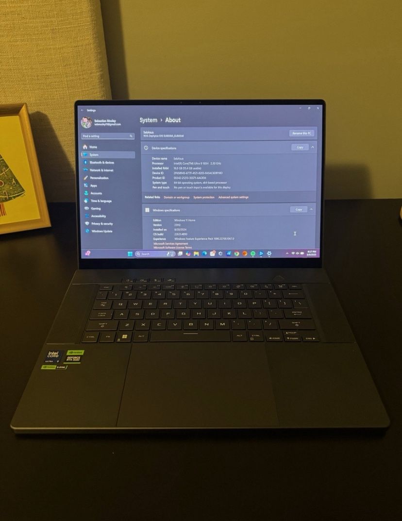 ASUS -ROG Zephyrus G16 16 240Hz 4070 OED