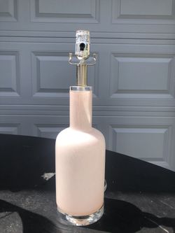 Light Pink & White Table Lamp