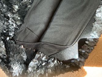 Charlotte Russe charcoal sequin skirt