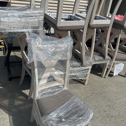 10 or nine piece chairs tables everything 600 bucks brand new