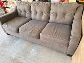 Gray Fabric 3-Seat Sofa