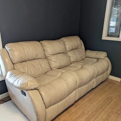 Tan Leather Sofa 